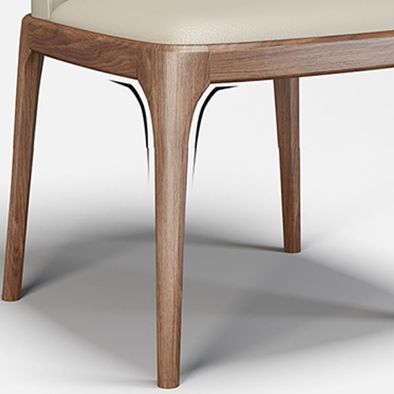Dining Chairs Modern Style Oak Wood Side Chairs for Dining Room
