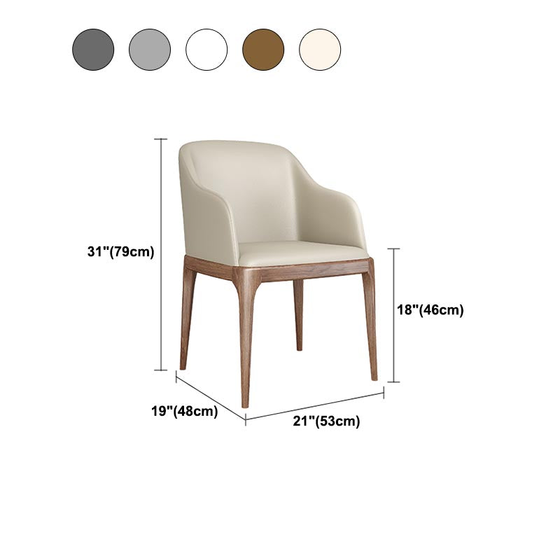 Dining Chairs Modern Style Oak Wood Side Chairs for Dining Room