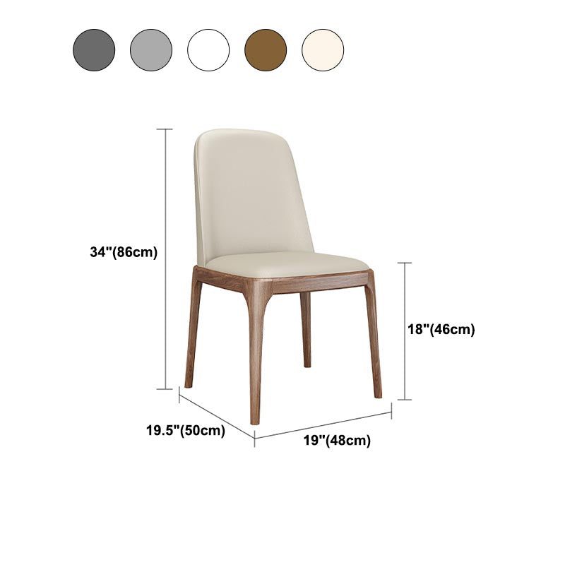 Dining Chairs Modern Style Oak Wood Side Chairs for Dining Room
