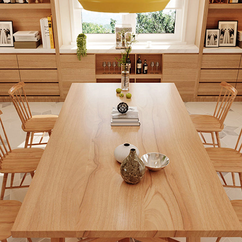 Modern 1/2/7 Pieces Dining Set Rectangle Pine Wood Dining Table for Dining Room