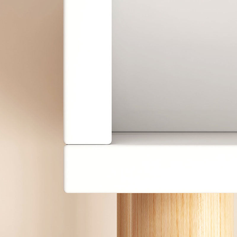 Scandinavian Vertical Bookshelf Open Etagere Manufactured Wood and Solid Wood Bookcase