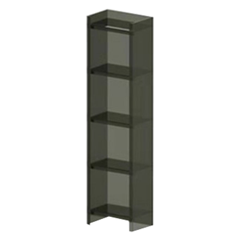 10"W Bookshelf Glam Style Closed Back Acrylic Bookcase for Office Home Study Room