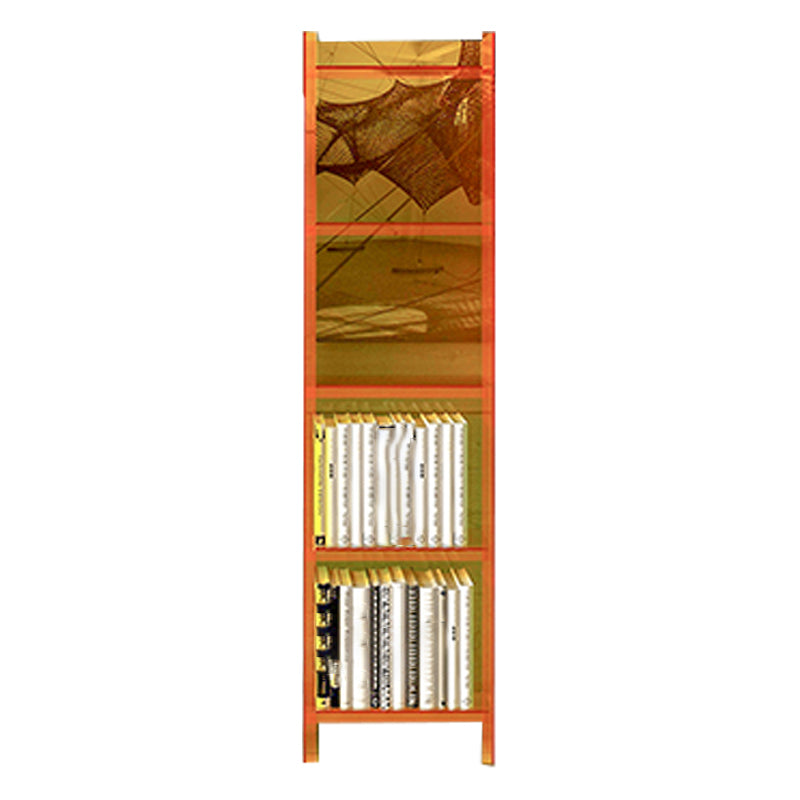 10"W Bookshelf Glam Style Closed Back Acrylic Bookcase for Office Home Study Room