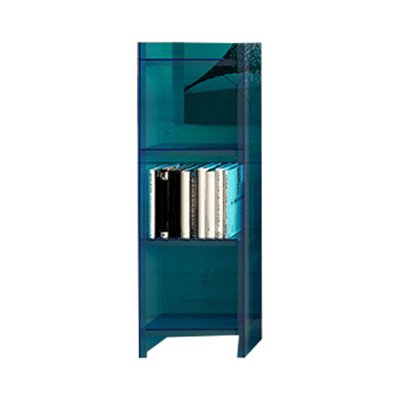 10"W Bookshelf Glam Style Closed Back Acrylic Bookcase for Office Home Study Room