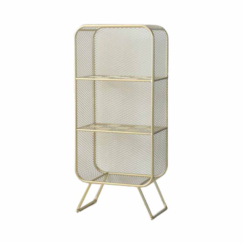 Closed Back Bookcase Glam Style Bookshelf for Office Home and Study Room