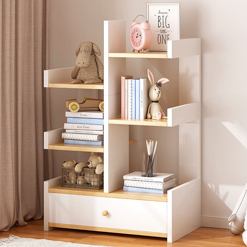 Scandinavian Manufactured Wood Etagere Bookshelf Vertical Open Bookcase for Home