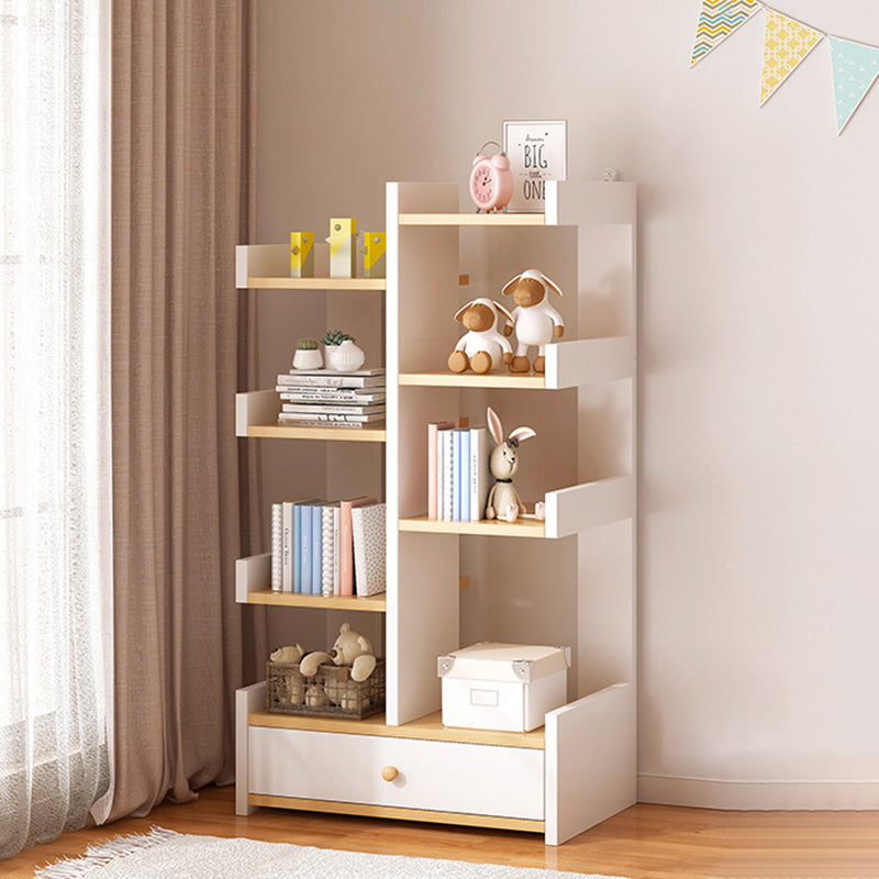 Scandinavian Manufactured Wood Etagere Bookshelf Vertical Open Bookcase for Home