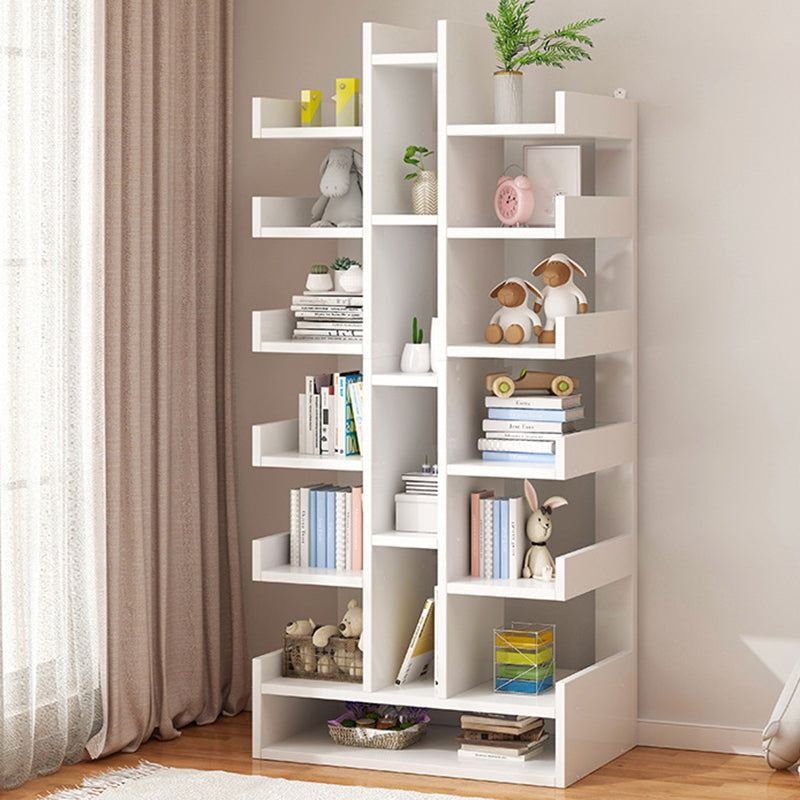 Scandinavian Manufactured Wood Etagere Bookshelf Vertical Open Bookcase for Home