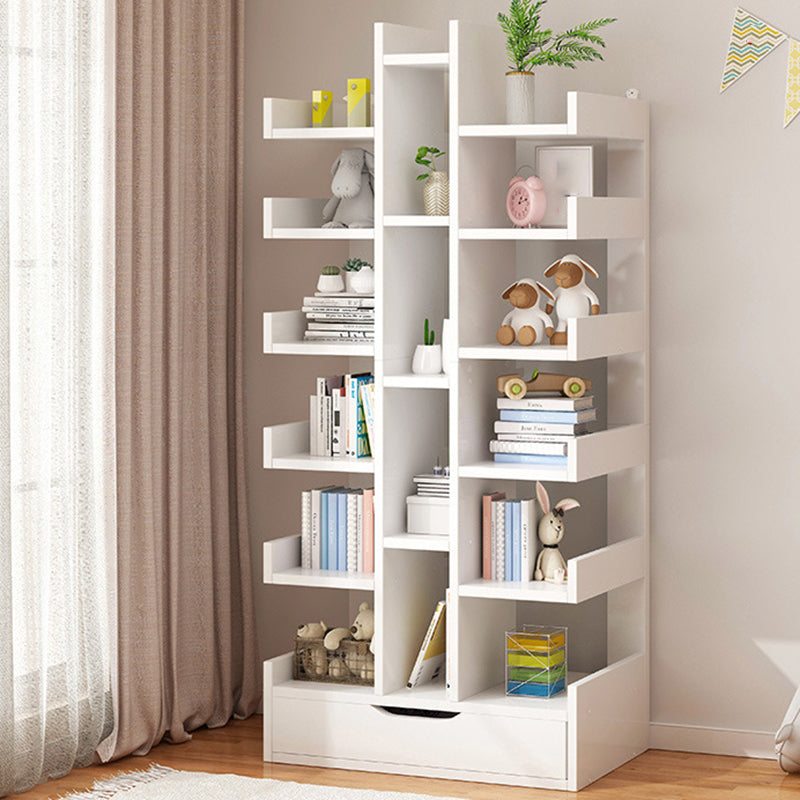 Scandinavian Manufactured Wood Etagere Bookshelf Vertical Open Bookcase for Home