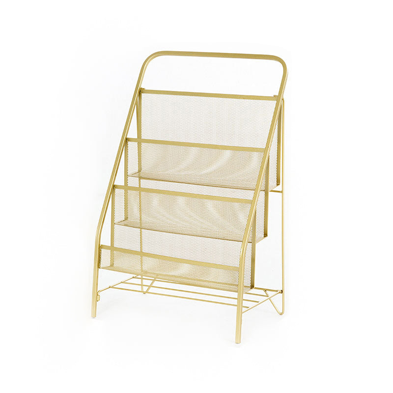 Modern Metal Ladder Bookshelf Iron Closed Back Bookcase for Home