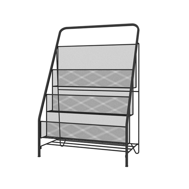 Modern Metal Ladder Bookshelf Iron Closed Back Bookcase for Home