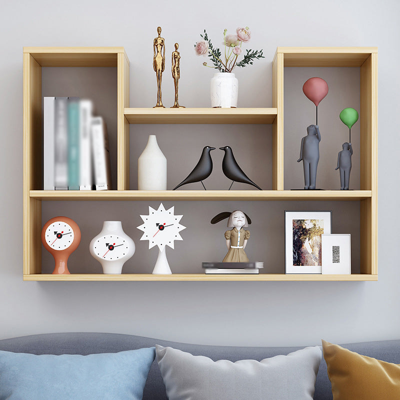 Wall Mounted Bookcase Engineered Wood Bookshelf for Home Office Study Room