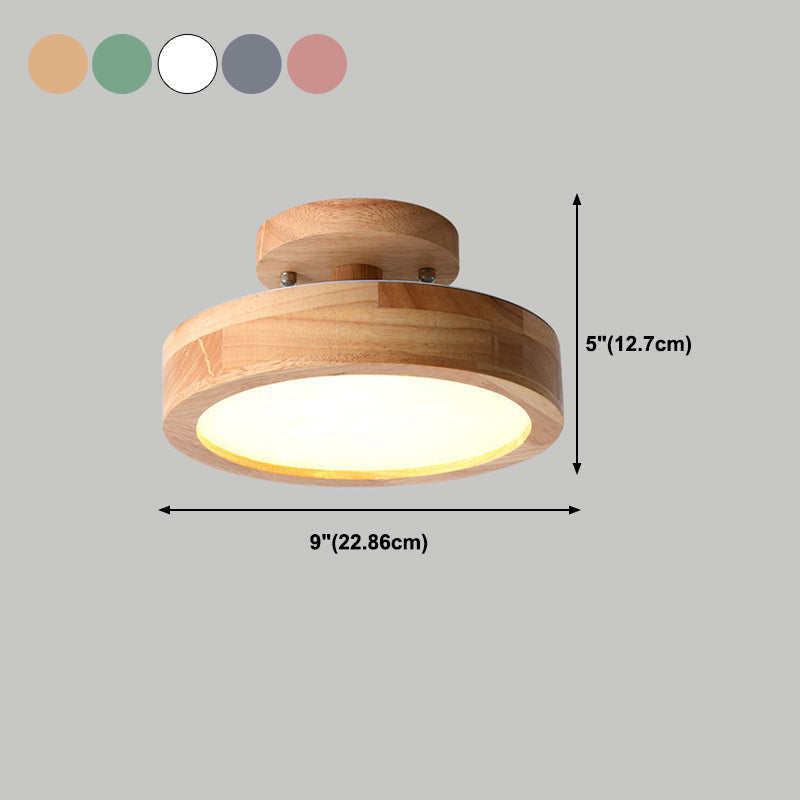 1 Light Cylindrical Ceiling Light Modern Macaron Style Metal Ceiling Lighting for Bedroom