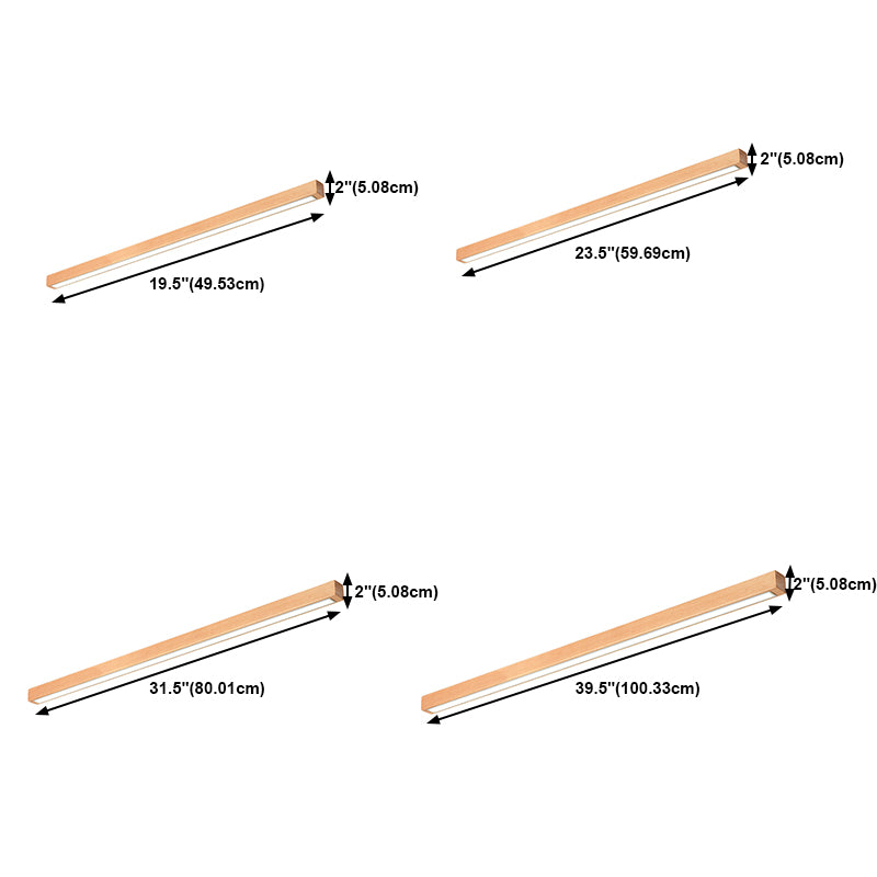 Metal Linear Shape Flush Ceiling Light Modern Style 1 Light Flush Mount Lighting