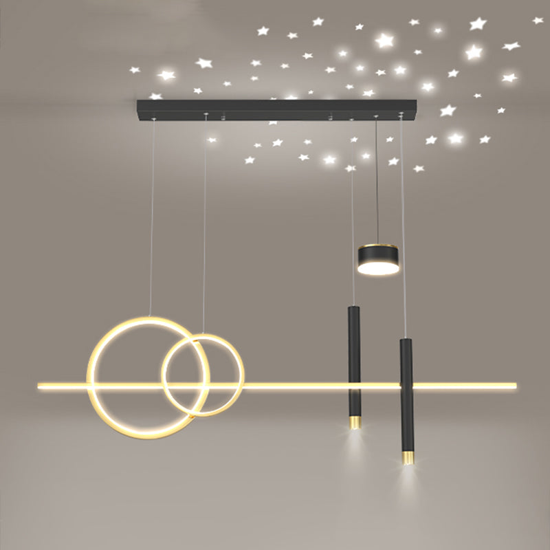 Contemporary Style Linear Island Lighting Metal Island Light Fixtures