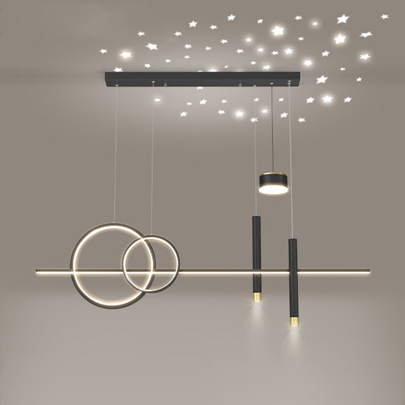 Contemporary Style Linear Island Lighting Metal Island Light Fixtures