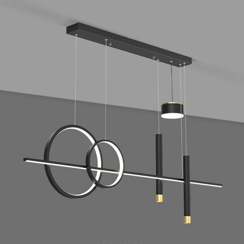 Contemporary Style Linear Island Lighting Metal Island Light Fixtures