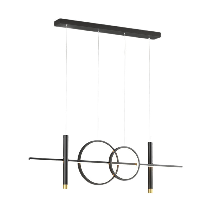 Contemporary Style Linear Island Lighting Metal 4 Light Island Lighting Fixtures