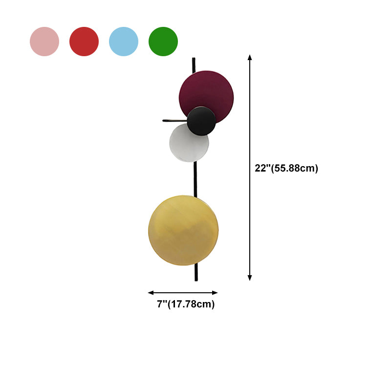 Nordic Style Metal Wall Light Colorful Geometric Wall Sconce for Bedroom