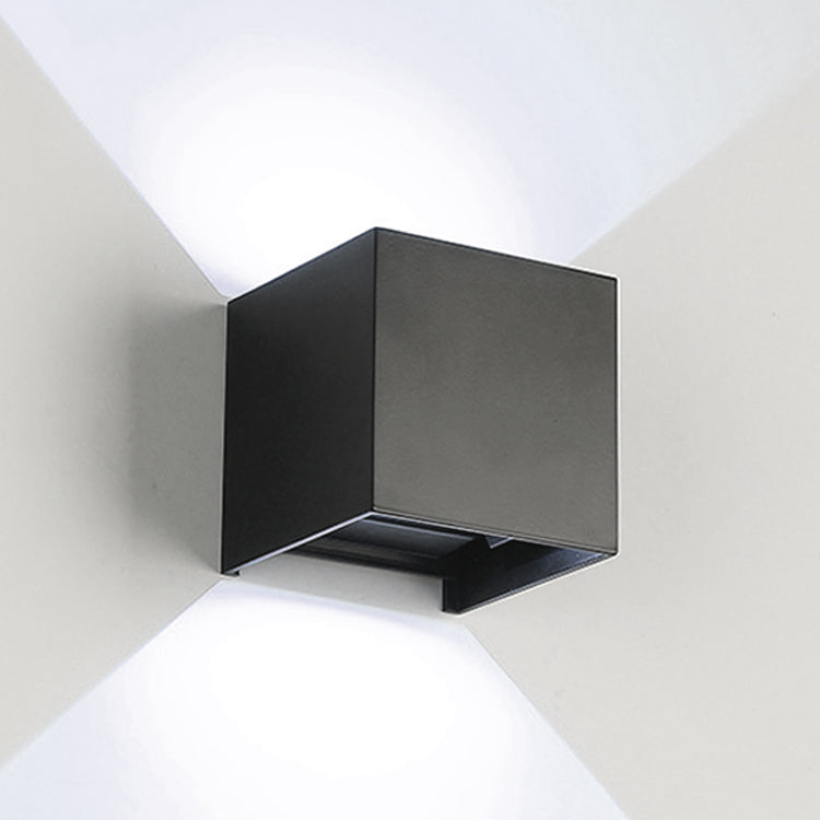 Modern Aluminum Wall Light Cube Shape 2 Lights LED Wall Washer for Outdoors