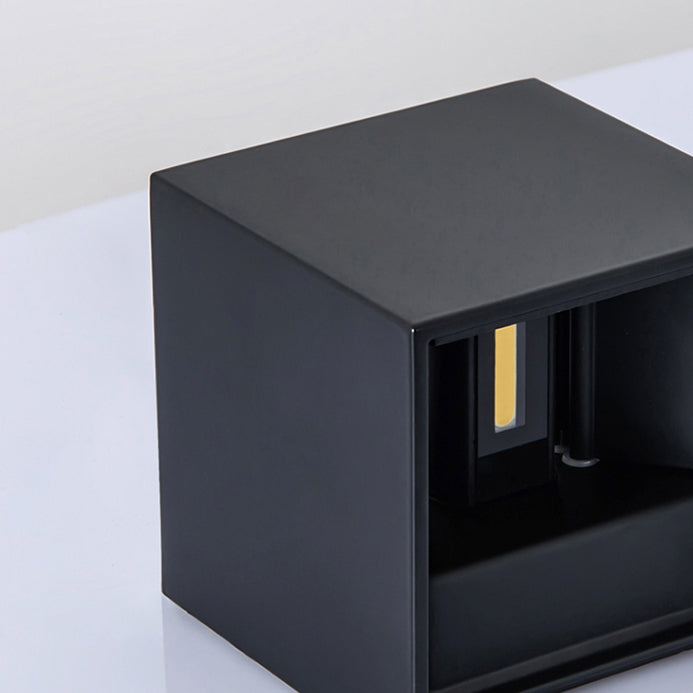 Modern Aluminum Wall Light Cube Shape 2 Lights LED Wall Washer for Outdoors
