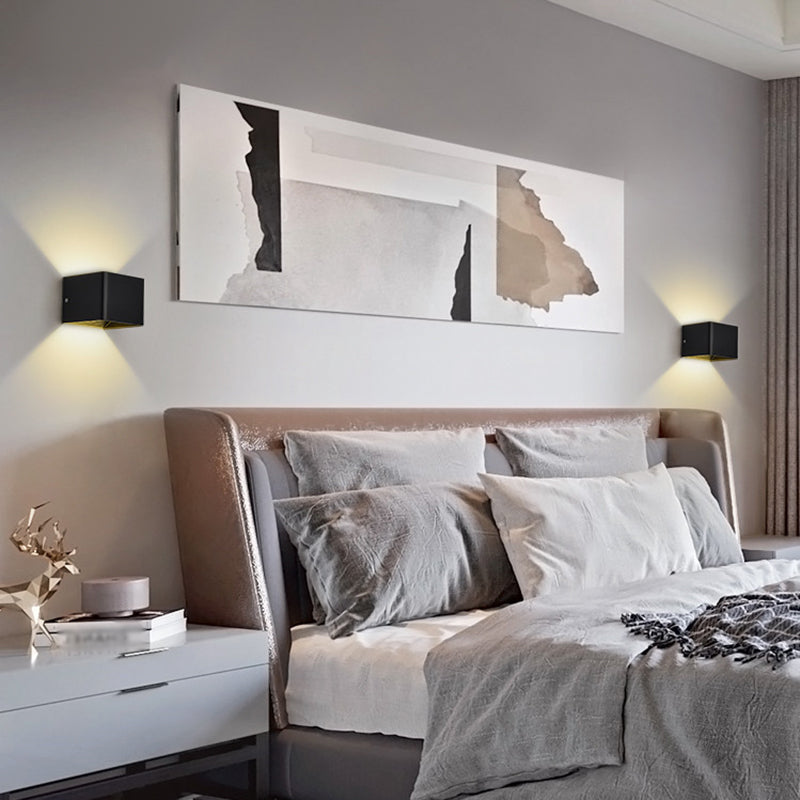 Geometry Shape Wall Lighting Modern Style Metal 2 Lights Sconce Lamp for Living Room