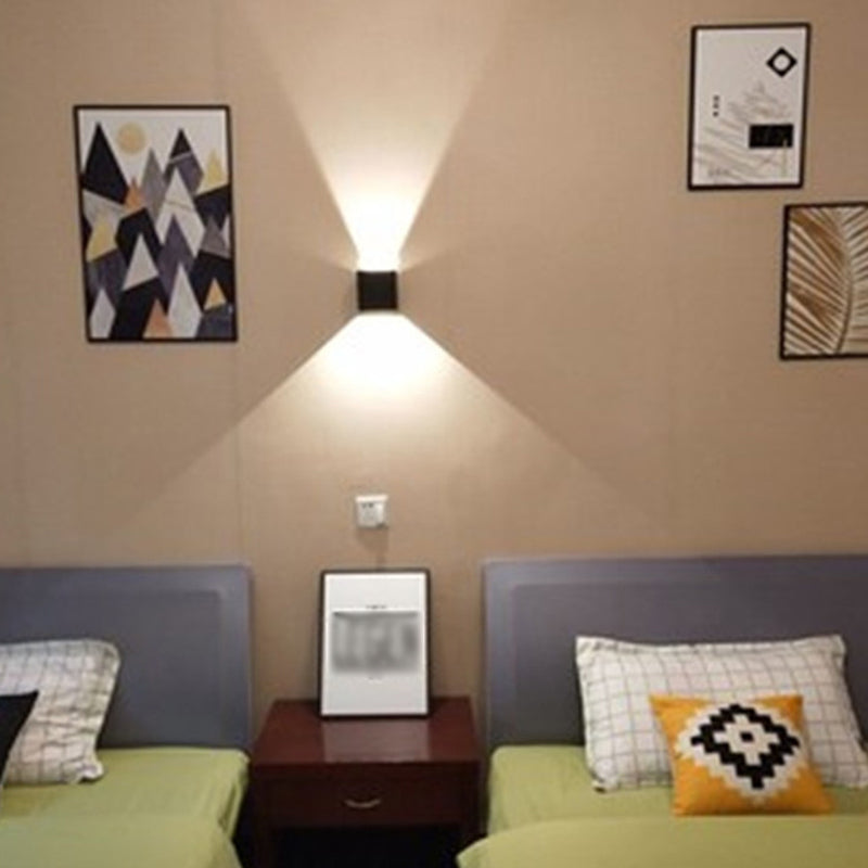 Geometry Shape Wall Lighting Modern Style Metal 2 Lights Sconce Lamp for Living Room