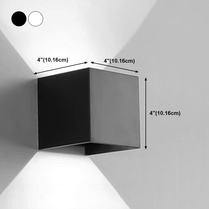 Geometry Shape Wall Lighting Modern Style Metal 2 Lights Sconce Lamp for Living Room