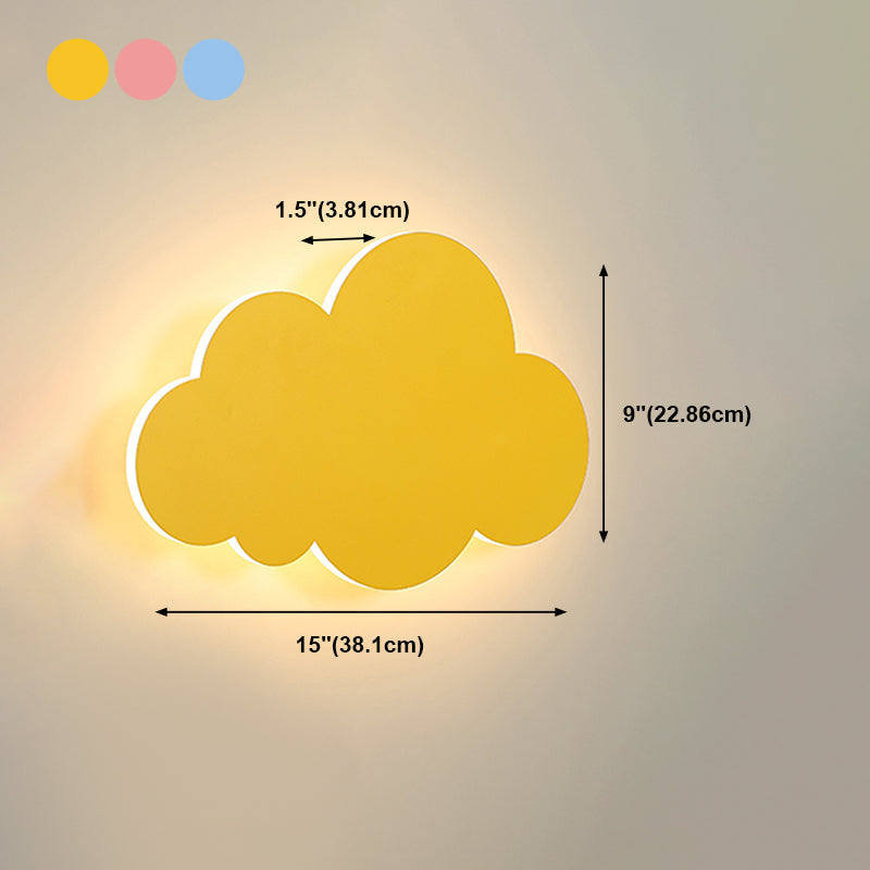 Modern Style Cloud Wall Mounted Lamps Metal 1 Light Wall Lamps