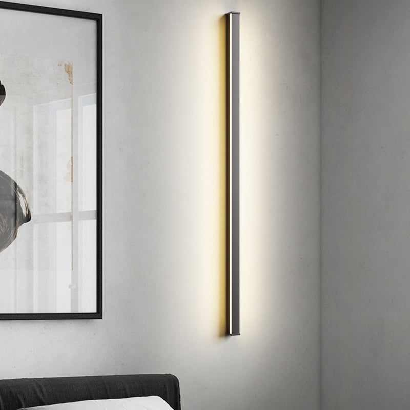Metallic Linear Wall Light Fixture Modern Style Wall Light Sconce for Living Room