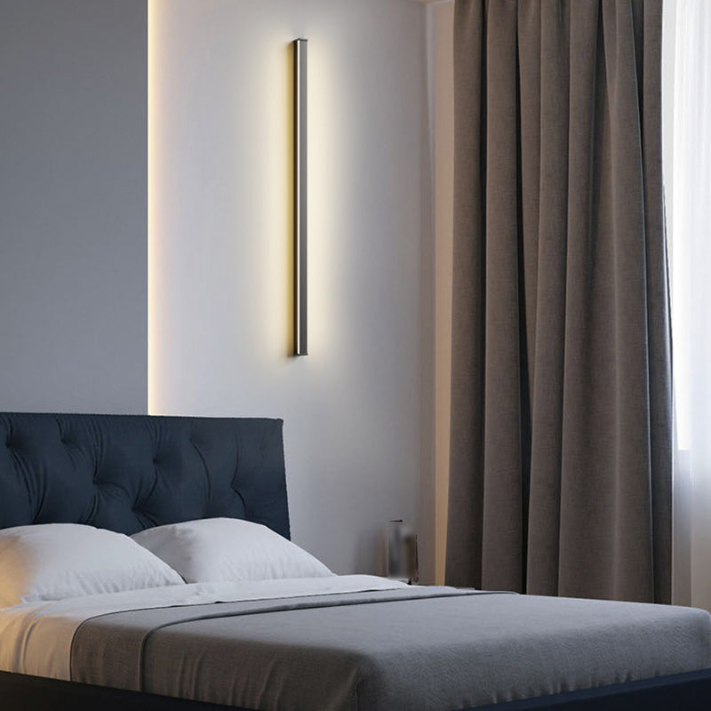 Metallic Linear Wall Light Fixture Modern Style Wall Light Sconce for Living Room