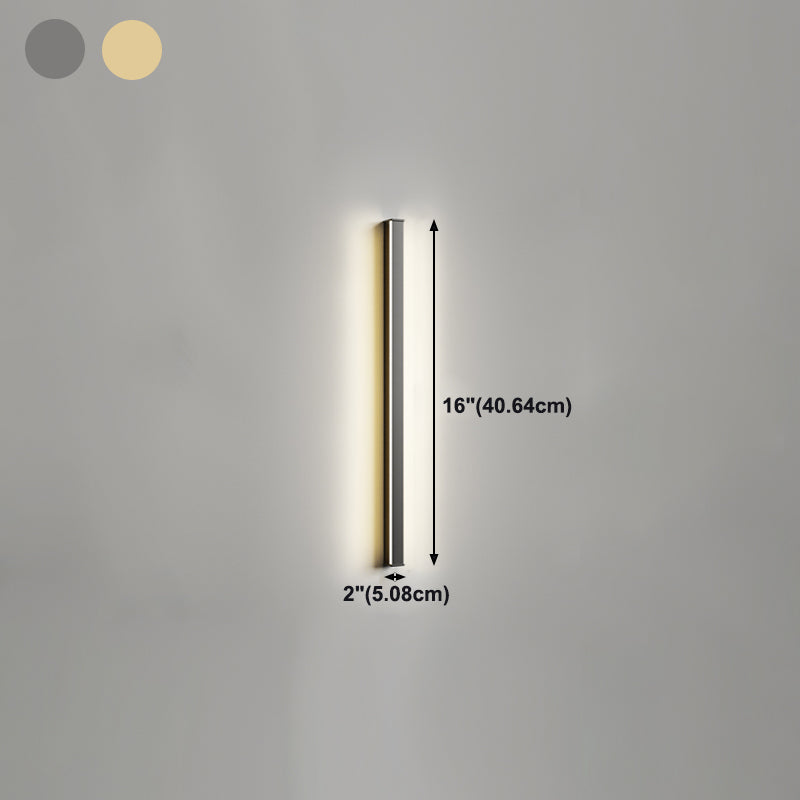 Metallic Linear Wall Light Fixture Modern Style Wall Light Sconce for Living Room