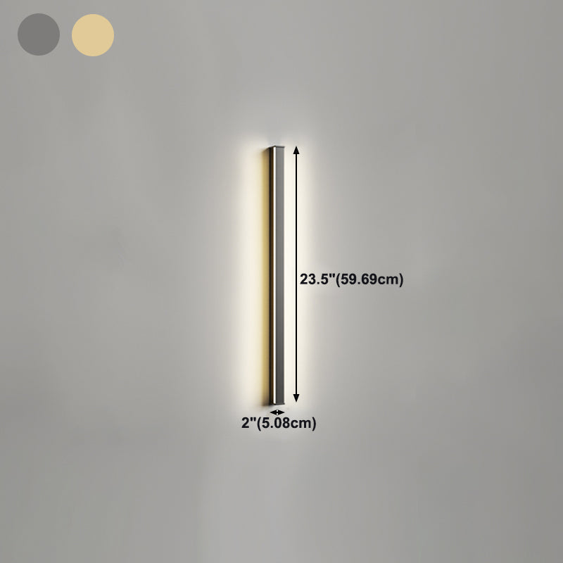 Metallic Linear Wall Light Fixture Modern Style Wall Light Sconce for Living Room