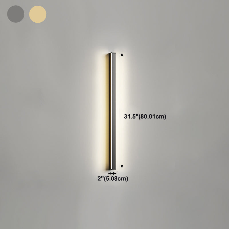 Metallic Linear Wall Light Fixture Modern Style Wall Light Sconce for Living Room