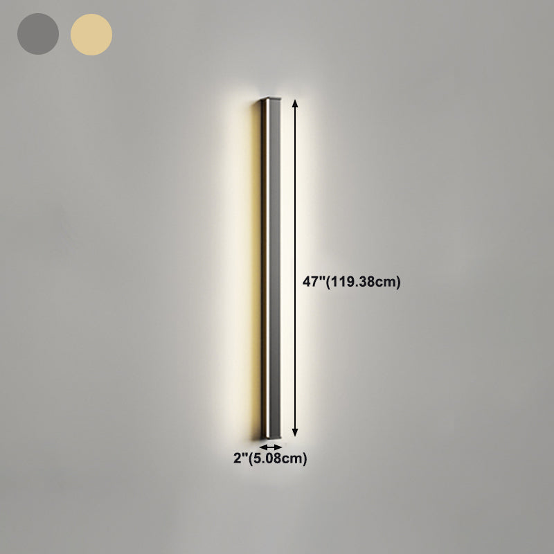 Metallic Linear Wall Light Fixture Modern Style Wall Light Sconce for Living Room