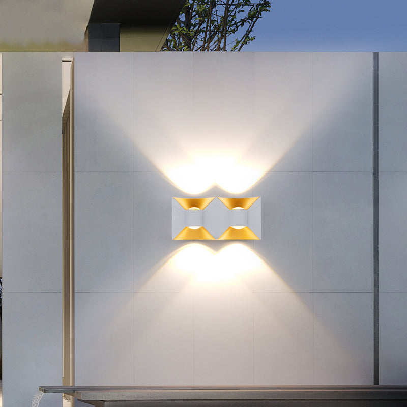 Square Shape Metal Wall Light Modern Style Multi Lights Wall Mount Light