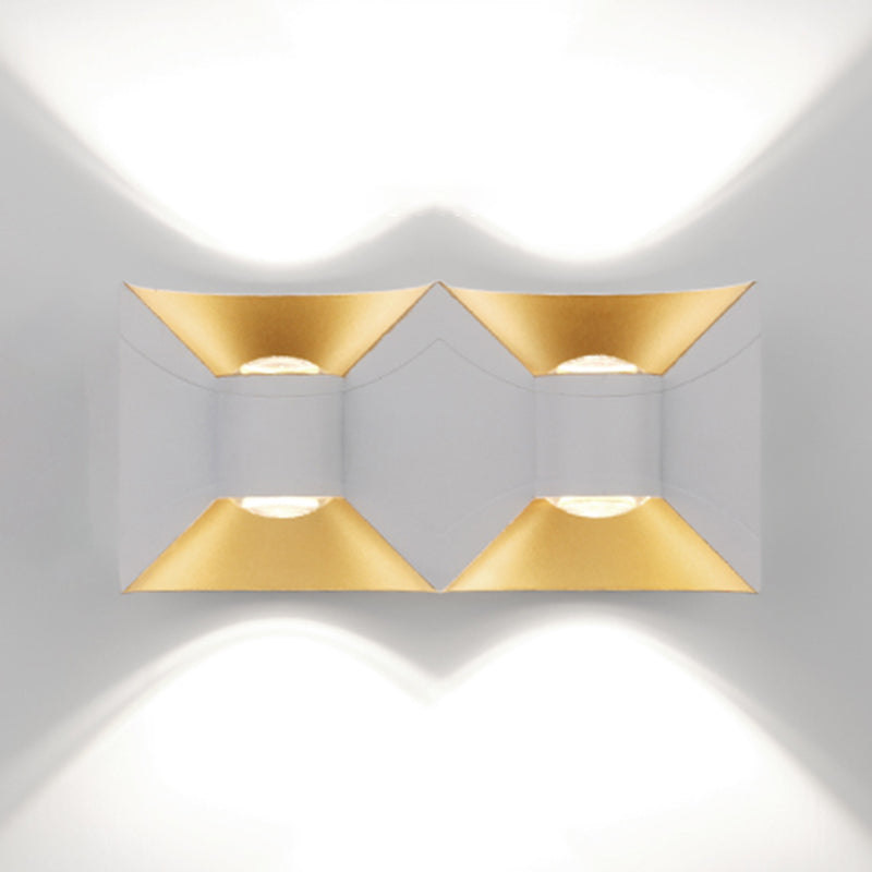 Square Shape Metal Wall Light Modern Style Multi Lights Wall Mount Light