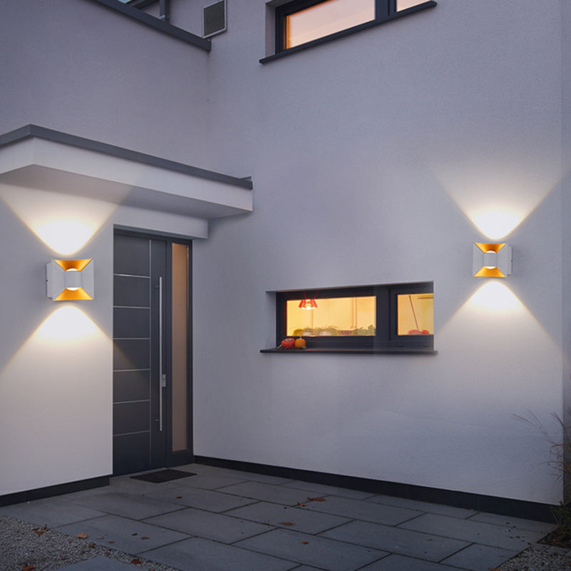 Square Shape Metal Wall Light Modern Style Multi Lights Wall Mount Light