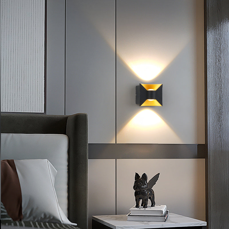 Square Shape Metal Wall Light Modern Style Multi Lights Wall Mount Light