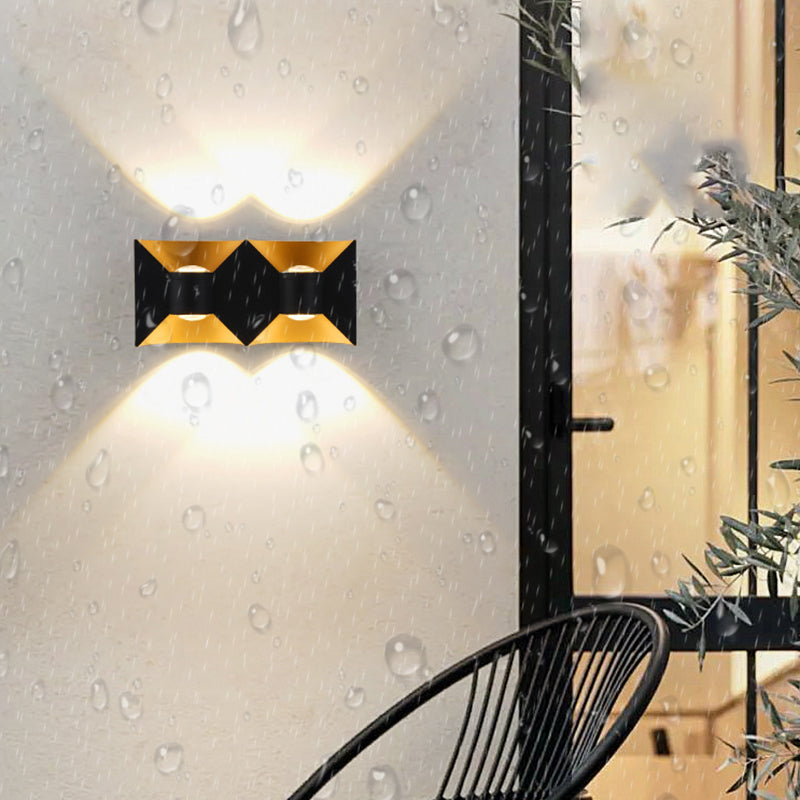 Square Shape Metal Wall Light Modern Style Multi Lights Wall Mount Light