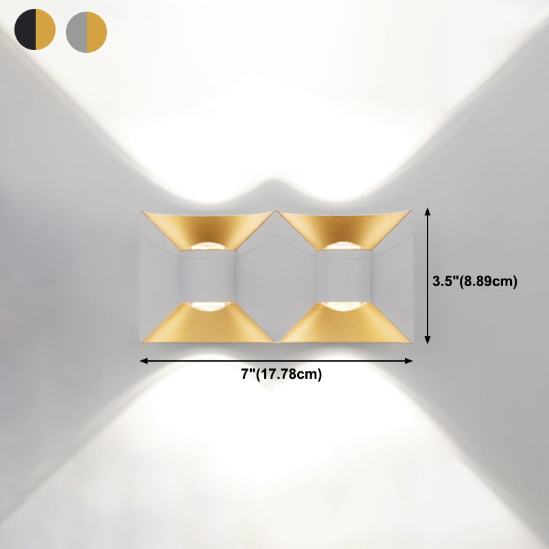 Square Shape Metal Wall Light Modern Style Multi Lights Wall Mount Light