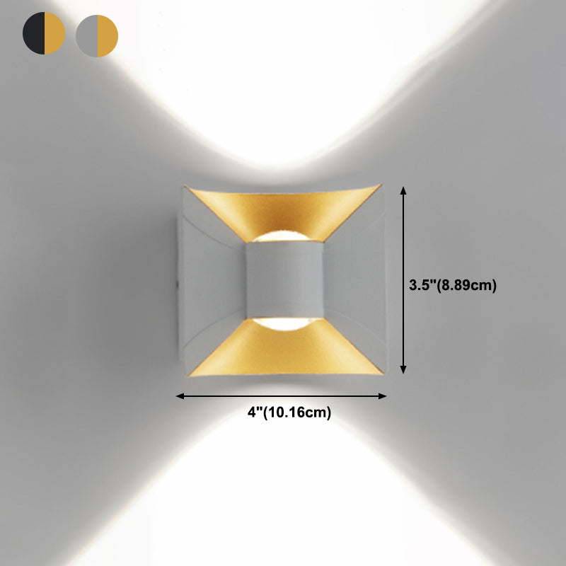 Square Shape Metal Wall Light Modern Style Multi Lights Wall Mount Light