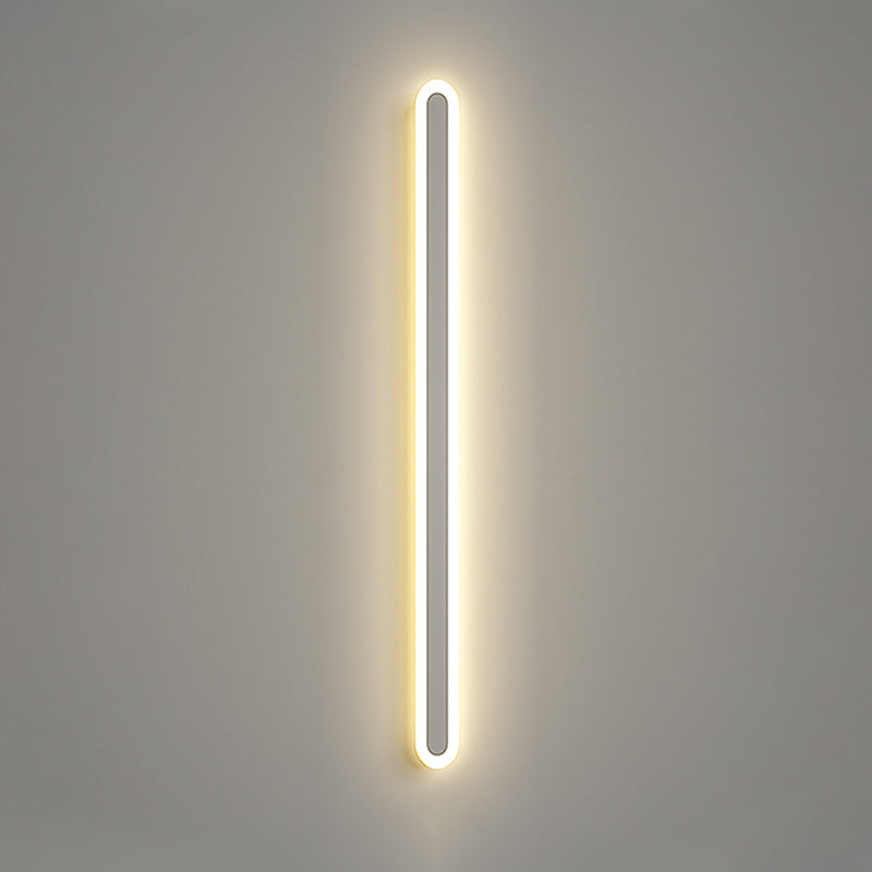 Linear Shape Metal Wall Light Modern Style 1-Light Wall Mounted Light