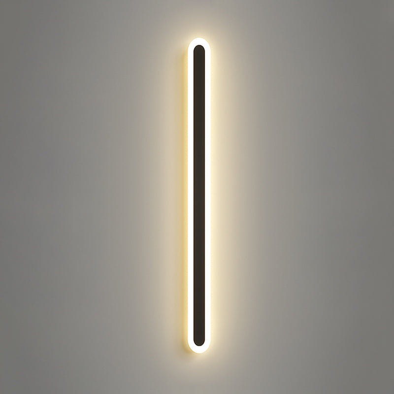 Luz de pared de metal de forma lineal Estilo moderno de 1 luces Luz de pared de 1 luces