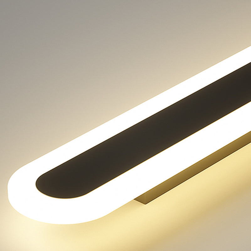 Luz de pared de metal de forma lineal Estilo moderno de 1 luces Luz de pared de 1 luces