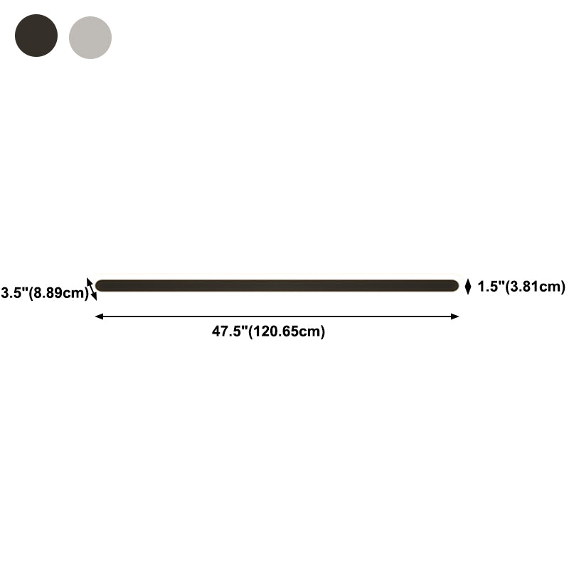 Luz de pared de metal de forma lineal Estilo moderno de 1 luces Luz de pared de 1 luces