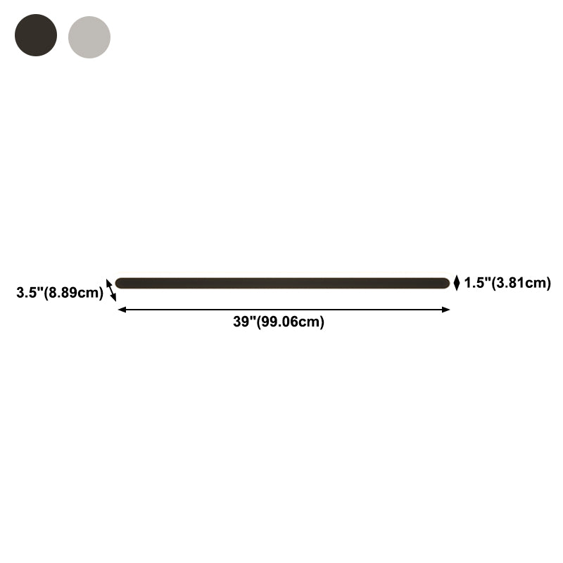 Luz de pared de metal de forma lineal Estilo moderno de 1 luces Luz de pared de 1 luces
