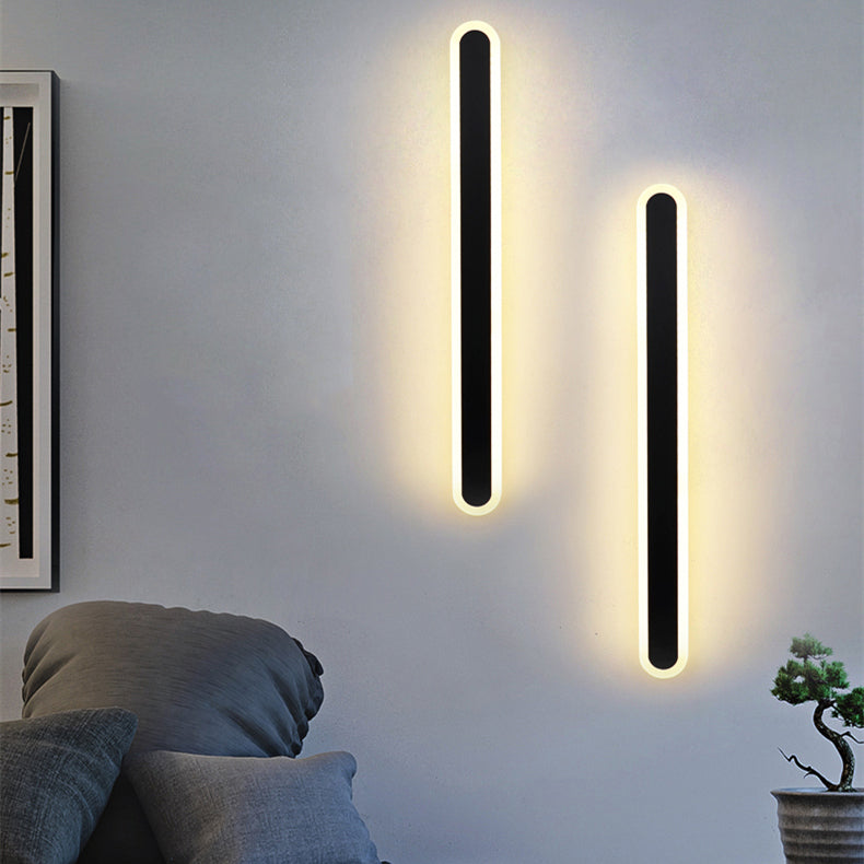 Linear Shape Metal Wall Light Modern 1 Light Wall Mount Light
