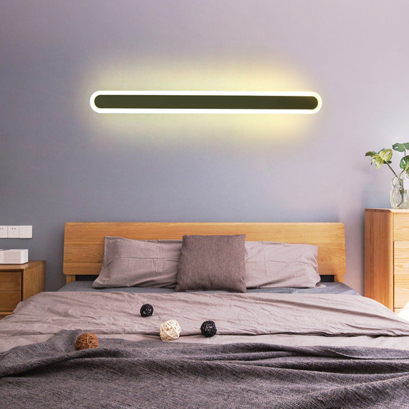 Linear Shape Metal Wall Light Modern 1 Light Wall Mount Light