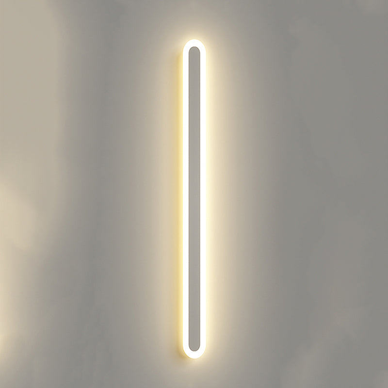 Linear Shape Metal Wall Light Modern 1 Light Wall Mount Light